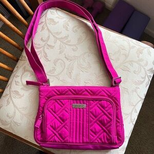 Vera Bradley Fuchsia Quilted Crossbody Bag